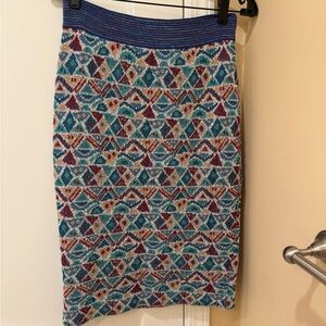 Missoni Multicolor Geometric Pencil Skirt